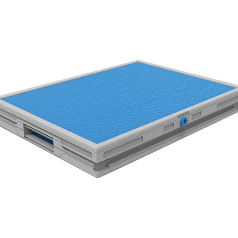 300kg azul que carga la caja de plataforma plástica plegable de Coreflute de la caja plástica de la brazola