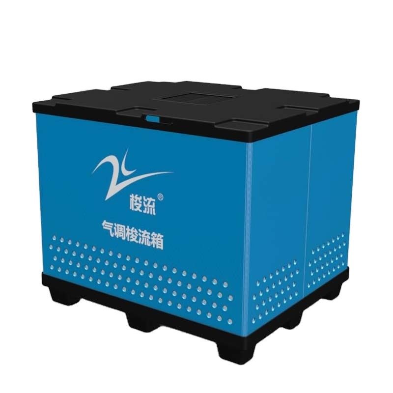 300kg azul que carga la caja de plataforma plástica plegable de Coreflute de la caja plástica de la brazola
