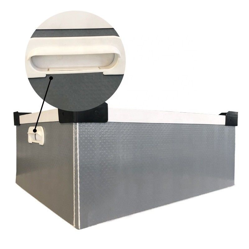 300kg azul que carga la caja de plataforma plástica plegable de Coreflute de la caja plástica de la brazola