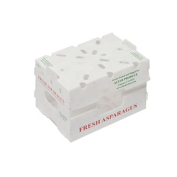 Personaliza caja de plástico corrugado ecológico para brócoli y maíz caja correx maíz brócoli y envasado agrícola