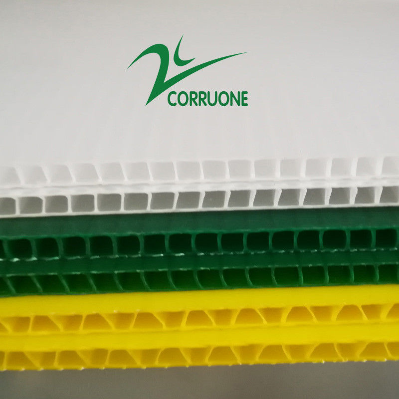 Hoja de plástico corrugado resistente a la corrosión para envases de cartón