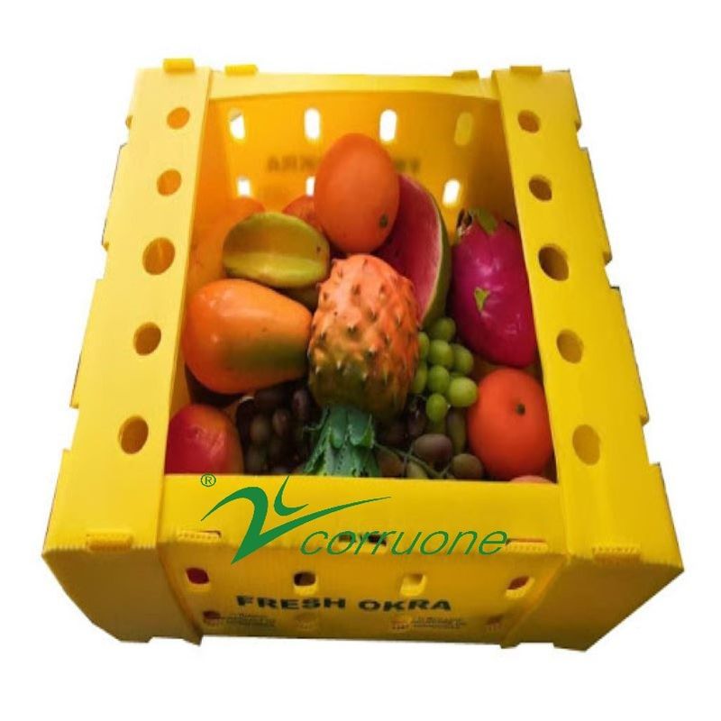 Cajas de almacenamiento azules de Coroplast de la caja de la entrega de los mariscos de Corflute PP