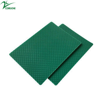 Hojas plásticas verdes de la cartulina 4x8 de las hojas 5m m de Coroplast 4 x 8