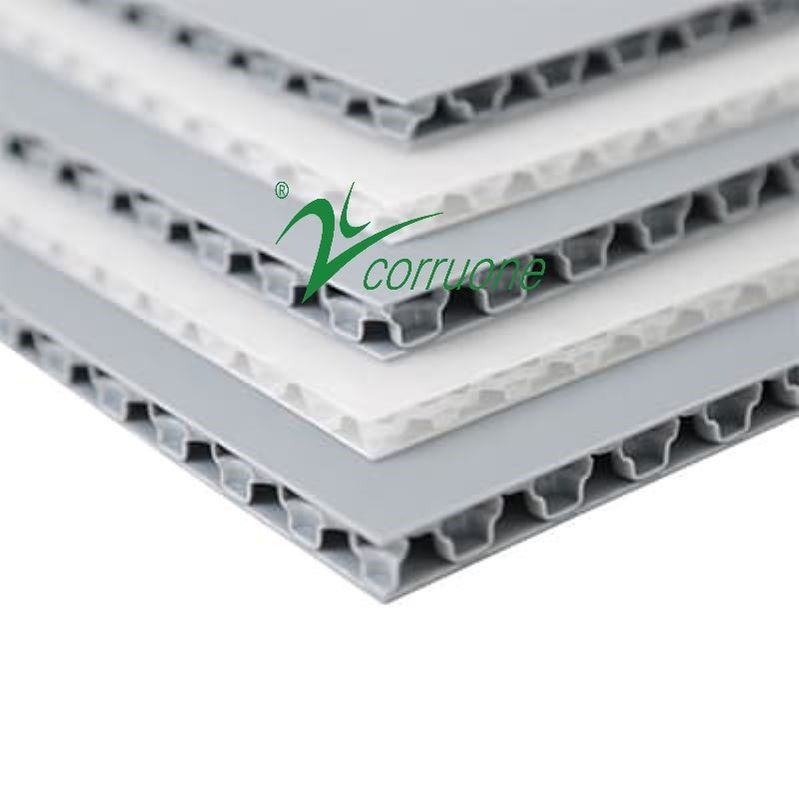 Rollo plástico acanalado de la protección de la cubierta 2mm-12m m Correx del resbalón anti