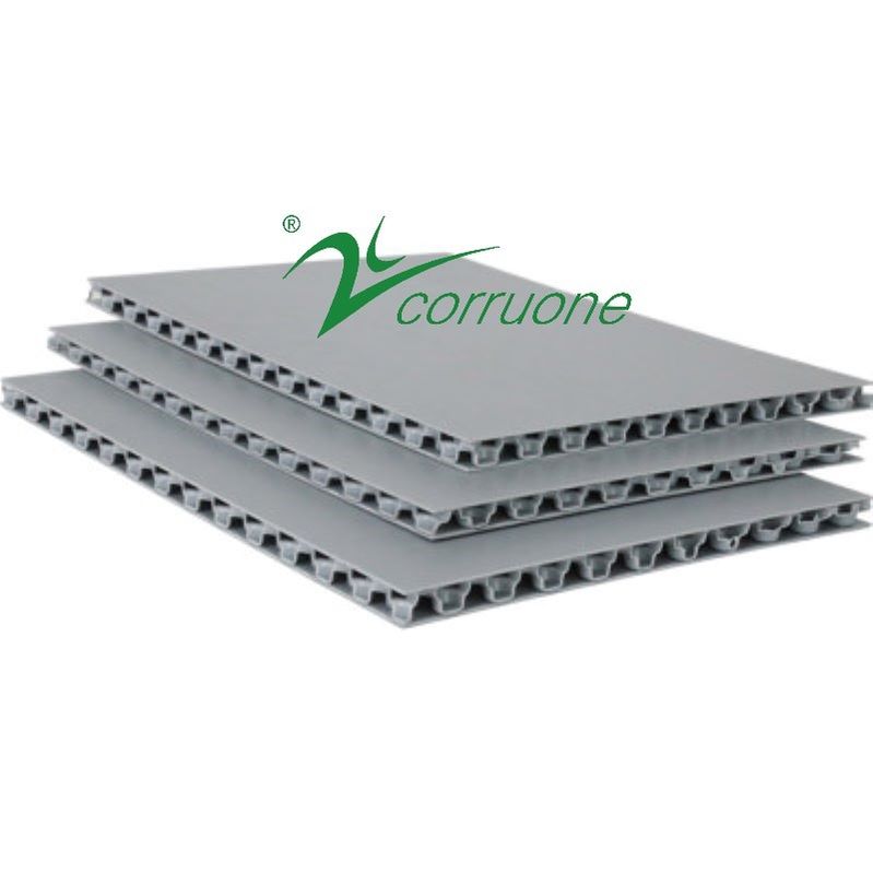 Rollo plástico acanalado de la protección de la cubierta 2mm-12m m Correx del resbalón anti