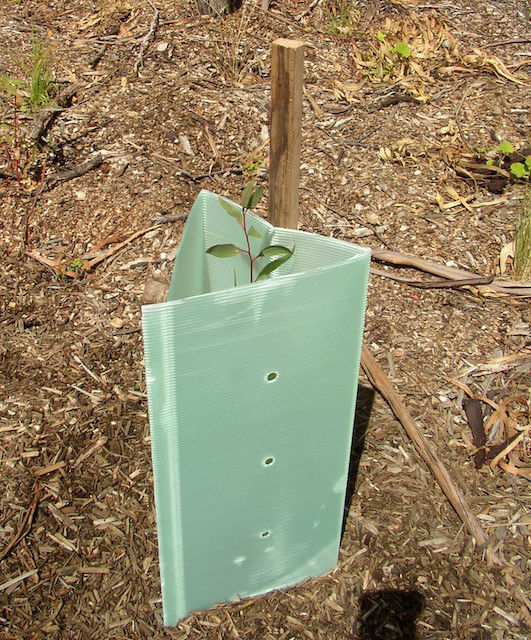 Eco PP acanaló la prenda impermeable plástica de Green Corflute Guards del guardia del árbol